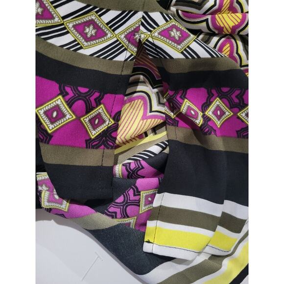 Dana Buchman Women’s Multicolor Batik Print Tunic Blouse Small | Boho Chic - Picture 7 of 9